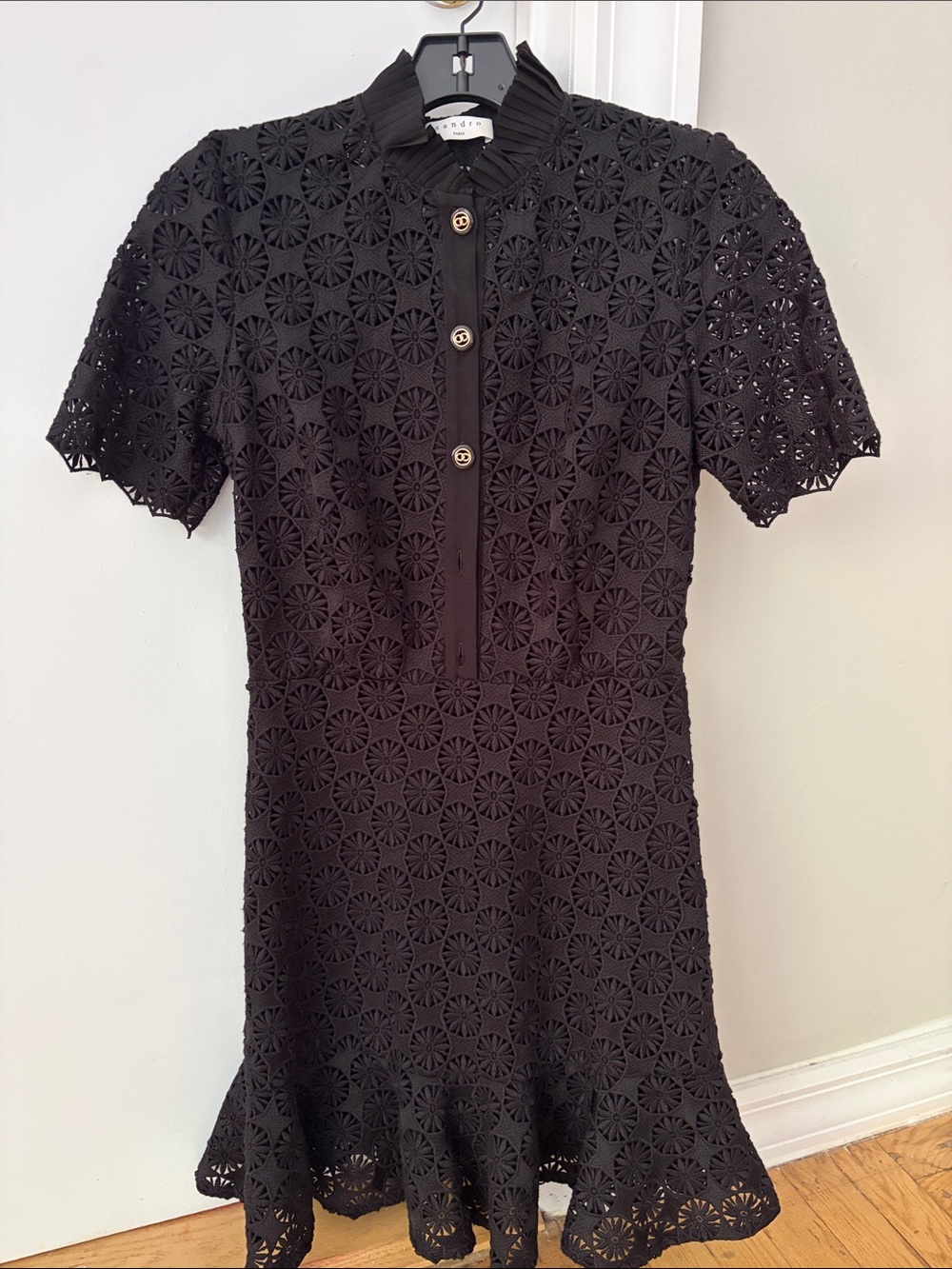 Sandro Black Lace Dress - Picture 4 of 6